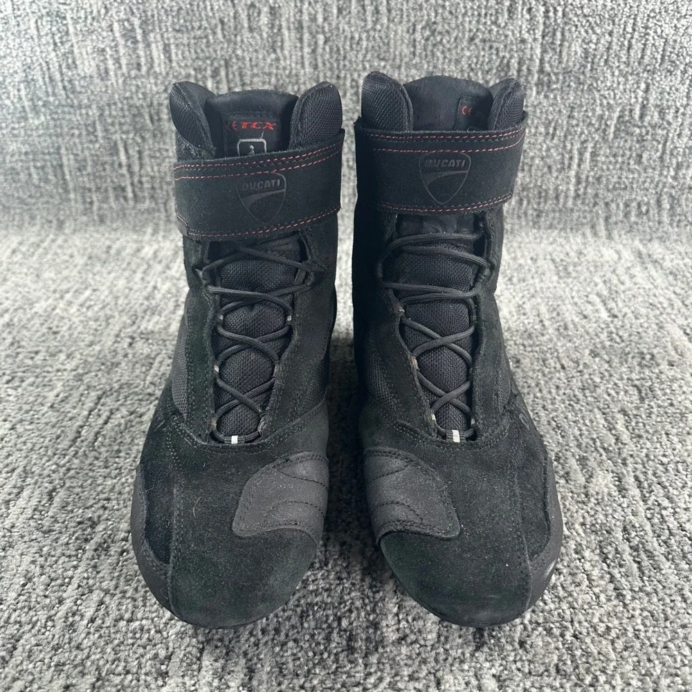TCX Ducati Company 2 Motorcycle Riding Boots Mens Black 9 US 43 EU 6771W Suede